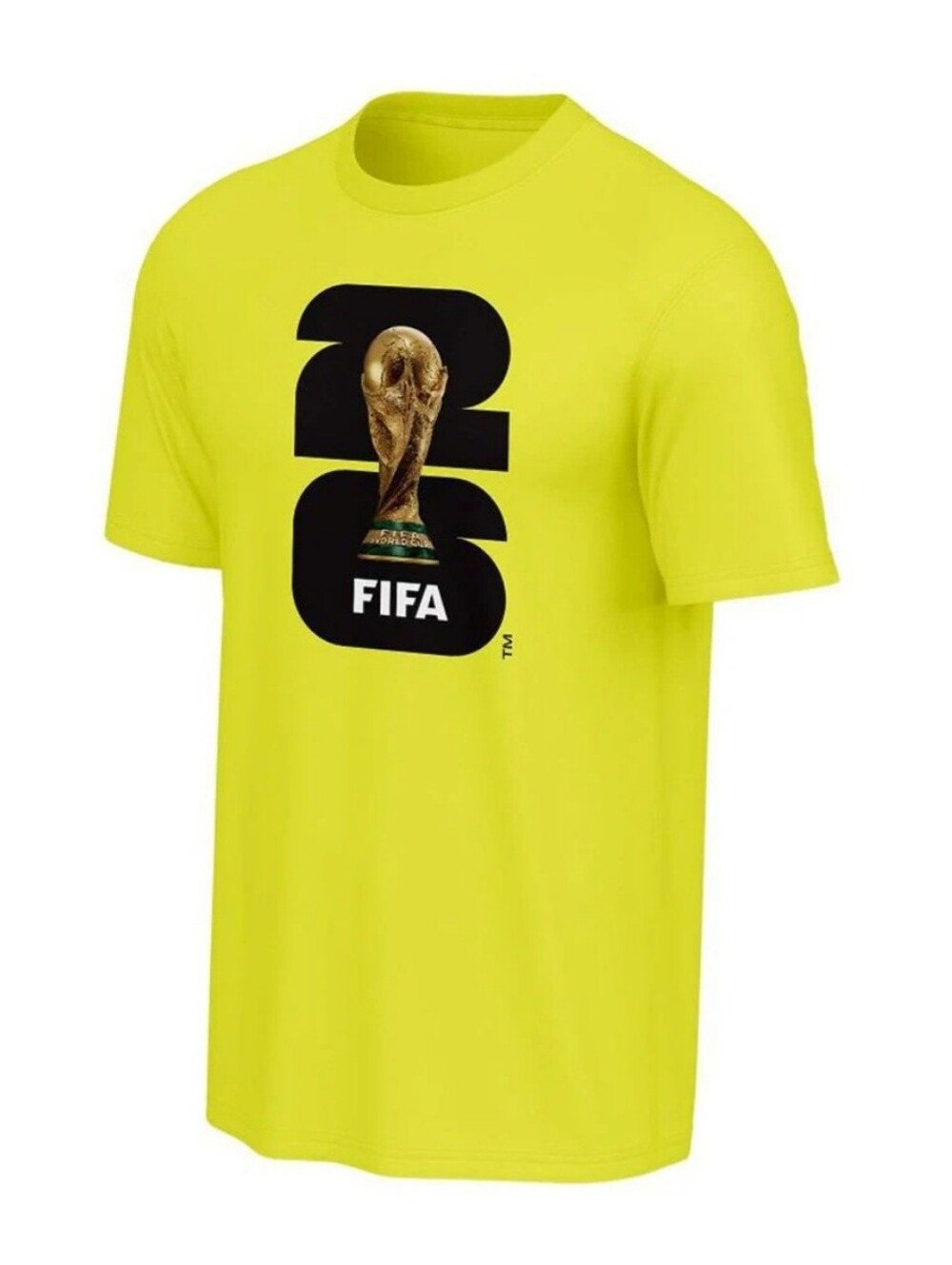 FIFA WORLD CUP 26 TROPHY T-SHIRT MEN'S COLOR YELLOW SIZE MEDIUM